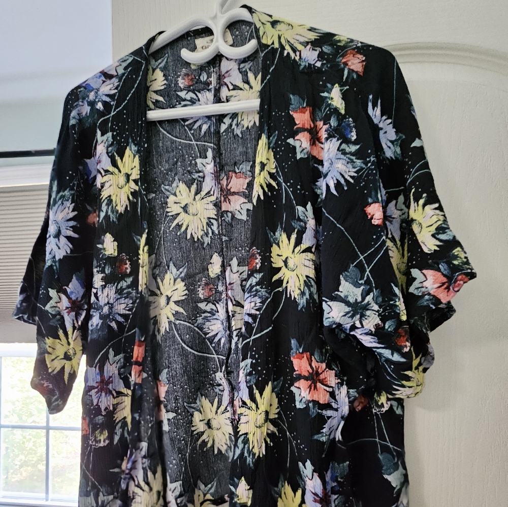 Ladies M O'Neill Floral Kimono Cardigan